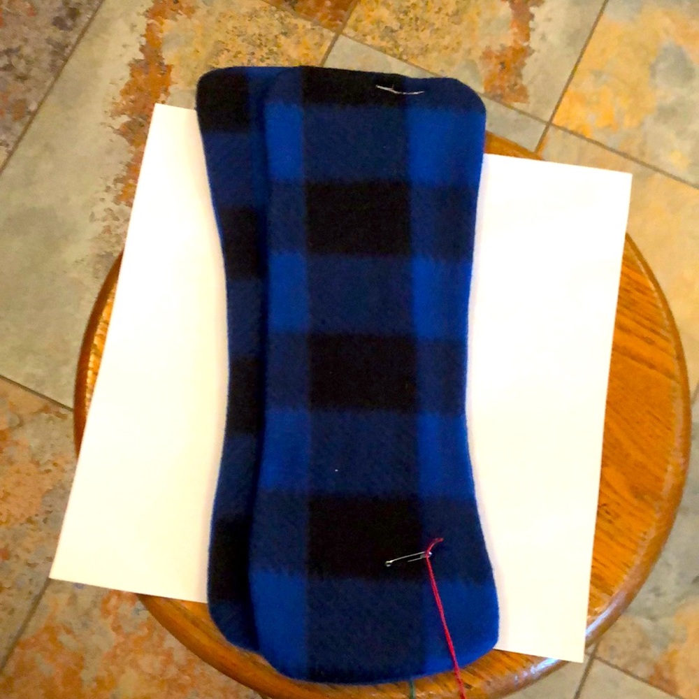 Handmade, Burp Cloths, Fleece, about 12 Inches By 6 Inches, Blue, Black